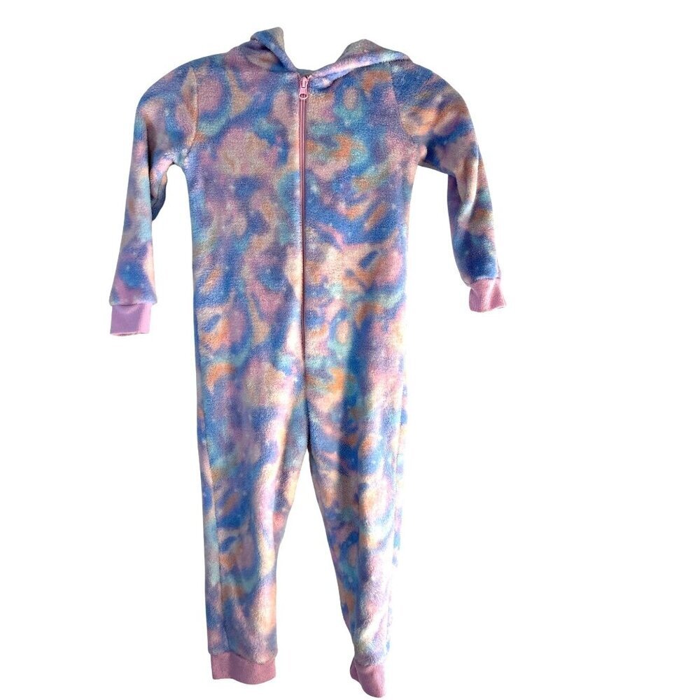 BMagical Toddler Girls Pajamas One PC Hooded Zip Unicorn Pink/Blue Multi Size 4T